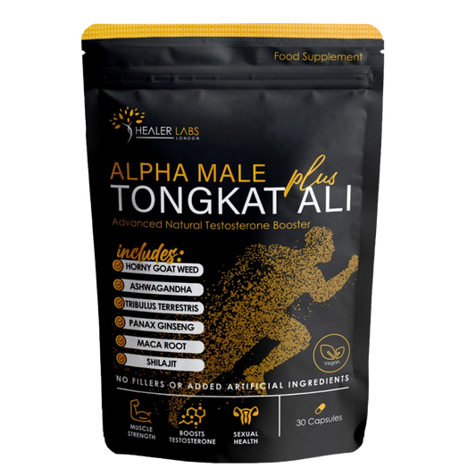 Tongkat Ali Plus Ashwagandha, Horny Goat Weed, Tribulus Terrestris, Cistanche, Shilajit, Maca & Ginseng -  Healer Labs UK.