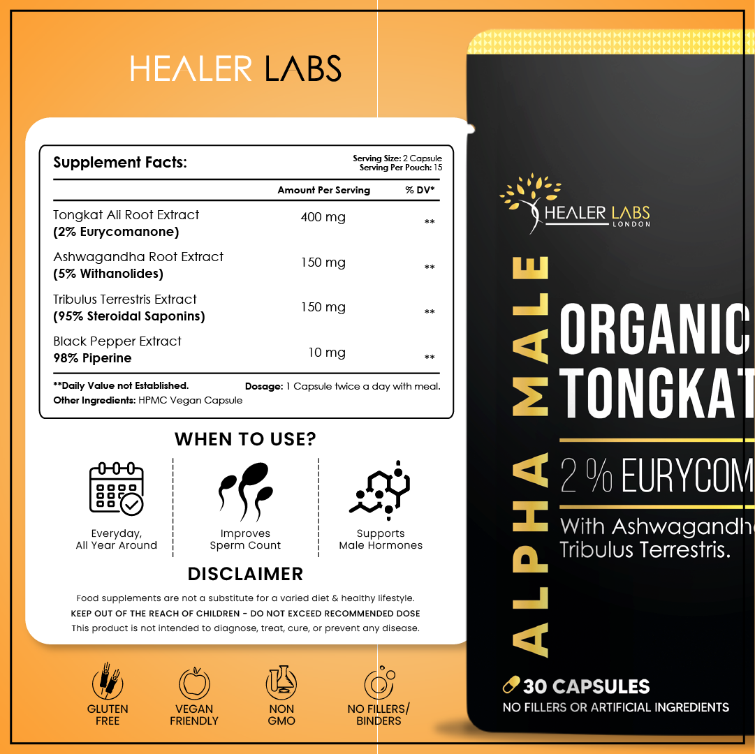 Organic TongkatAli 2% Complex -  Healer Labs UK.