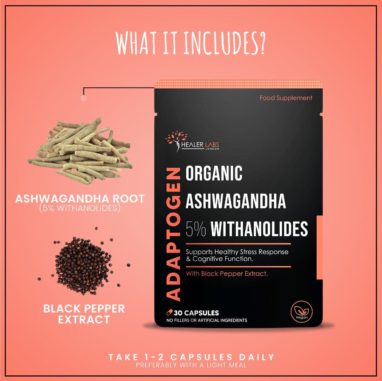 Organic Ashwagandha 5% Withanolides.